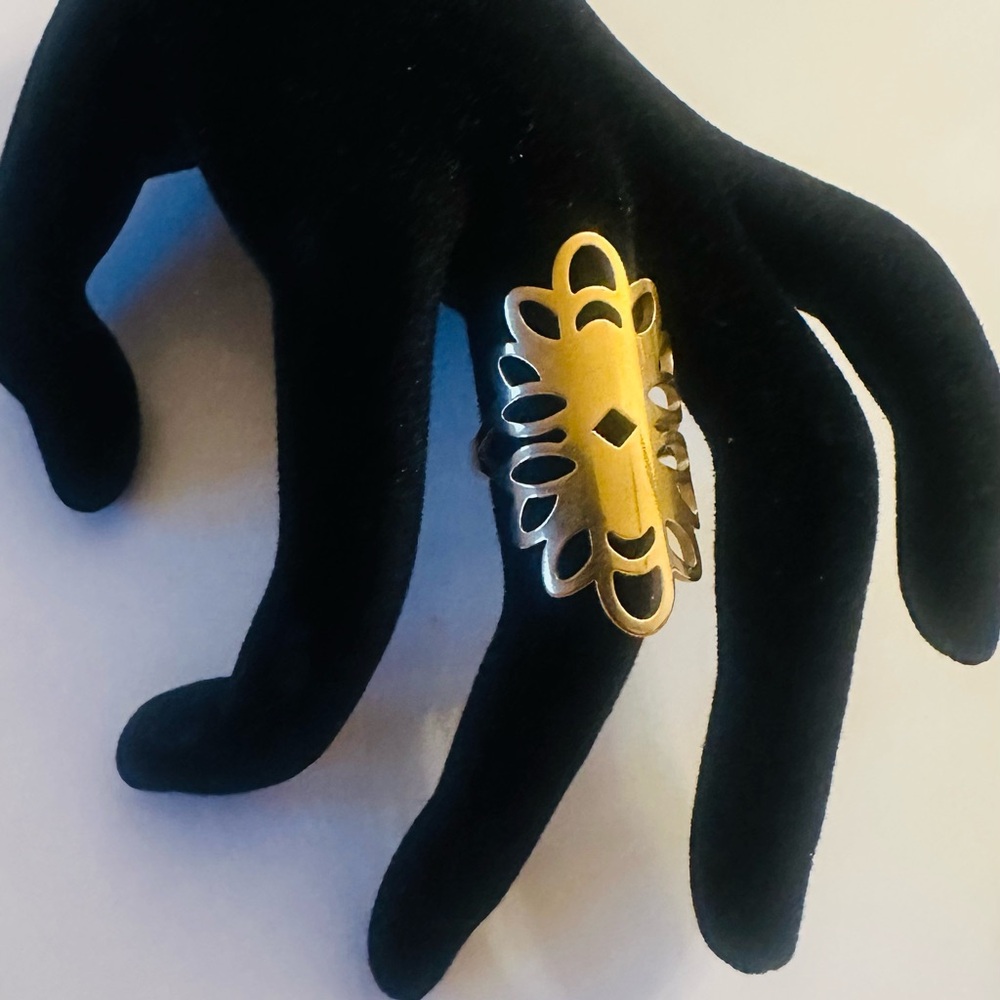 Elegant Gold-Tone Statement Rings-Two